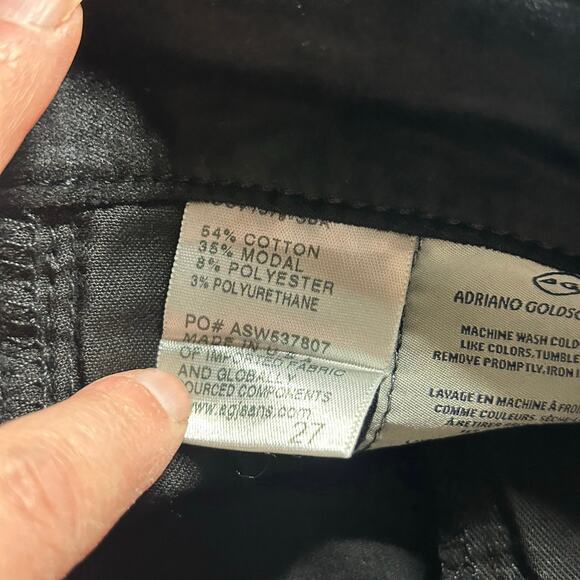 Adriano Goldschmied Women's Farrah Skinny High Rise Black Velvet Pants 27 NWOT - Picture 9 of 9